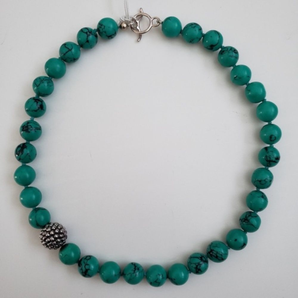 Simon Sebbag Green Turquoise Beaded Necklace